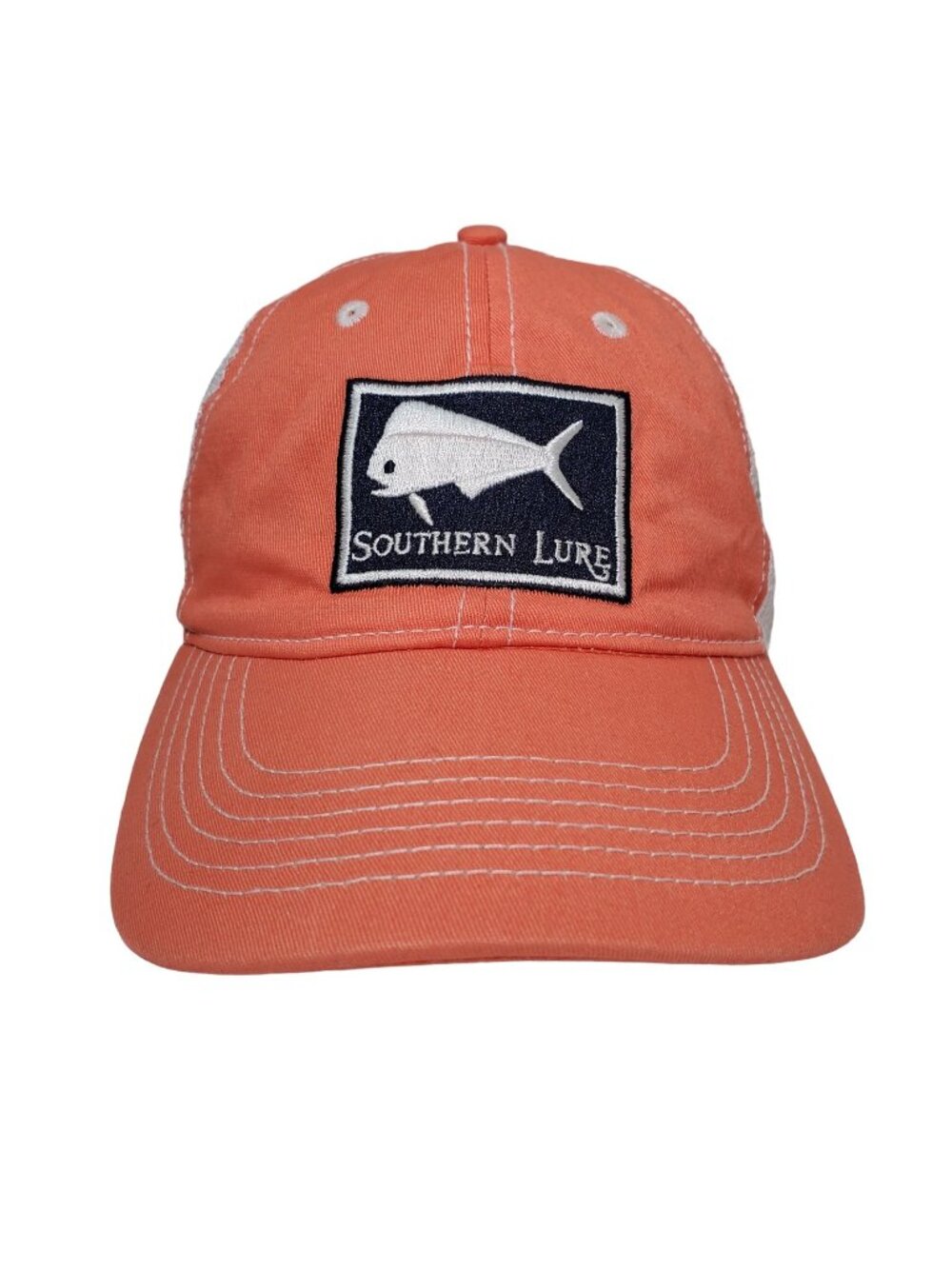 Southern Lure Mahi Mahi Trucker Mesh Hat Snapback Cap Orange